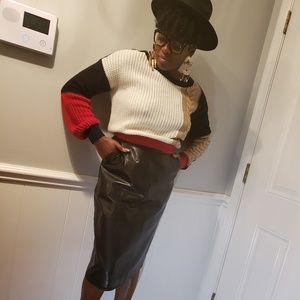 Vintage leather skirt
